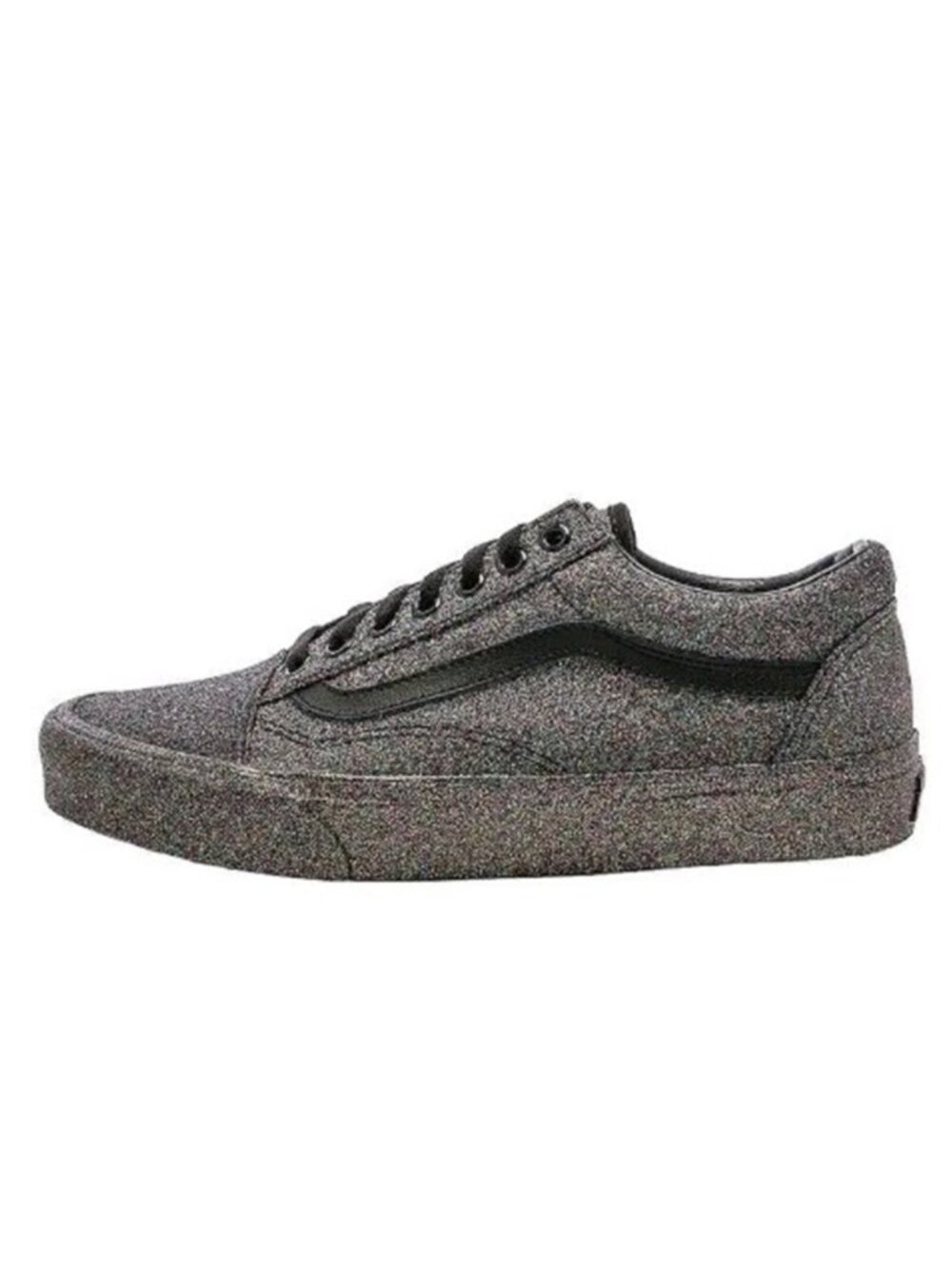 VANS Old Skool Black Rainbow Glitter Low Top Sneakers W 6 M 4.5 NWT